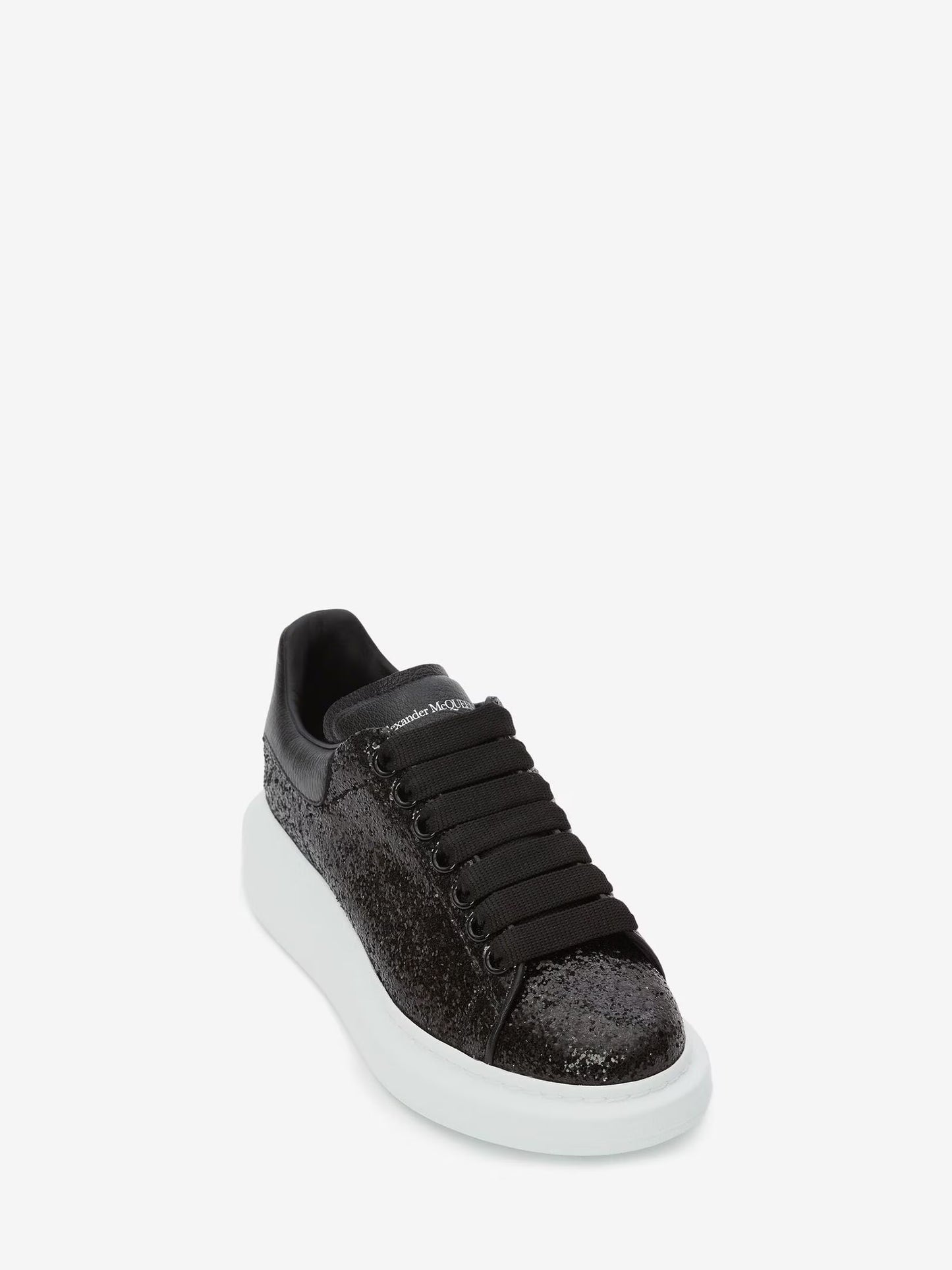 Alexander McQueen - Womens Glitter Oversized Sneaker in Black