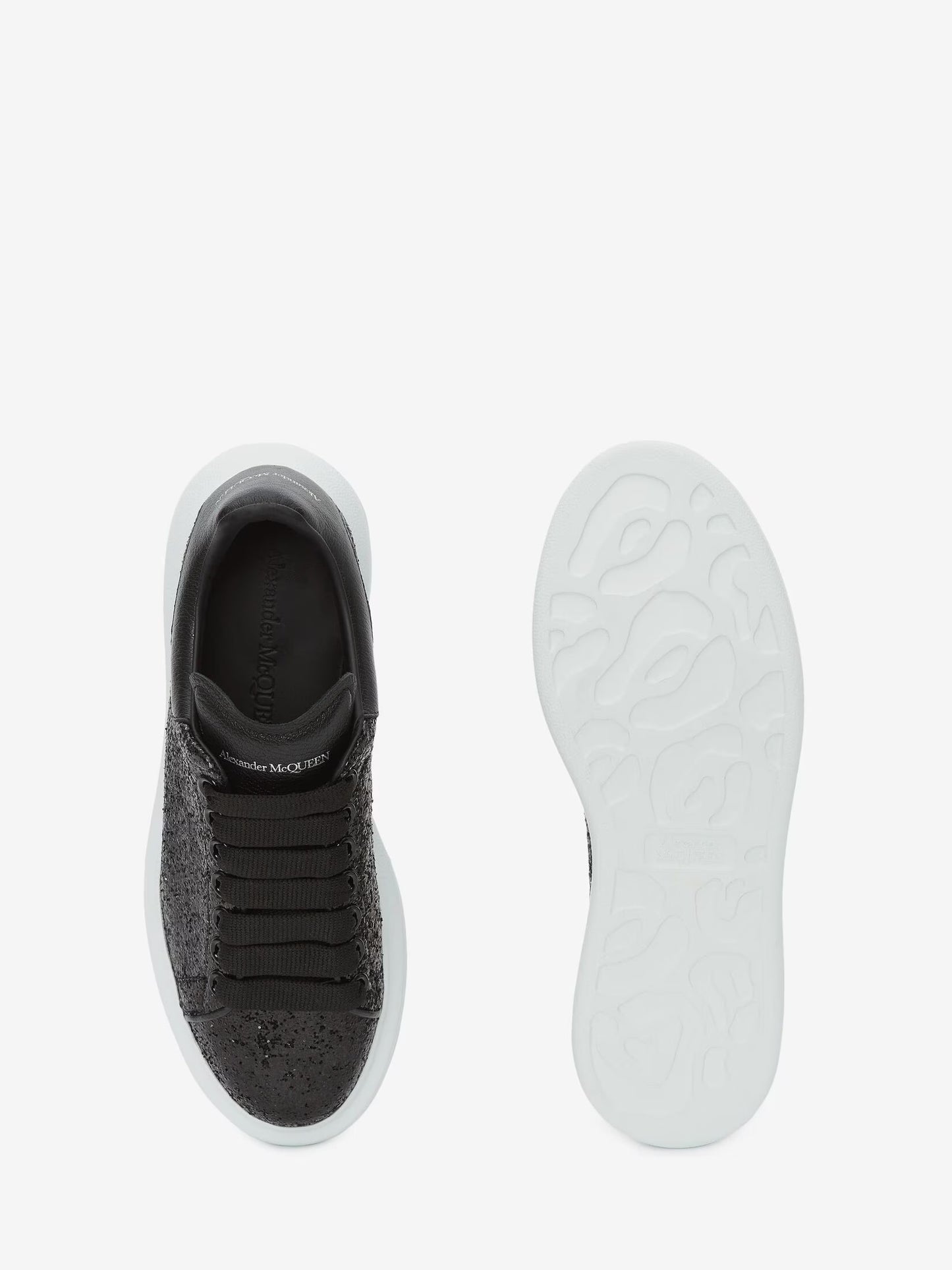 Alexander McQueen - Womens Glitter Oversized Sneaker in Black