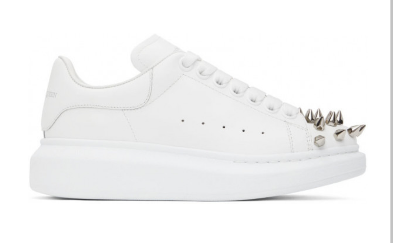 Alexander McQueen Spiked White Sneakers